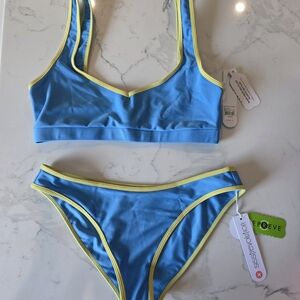 NWT SisstRevolution Blue and Yellow Bikini